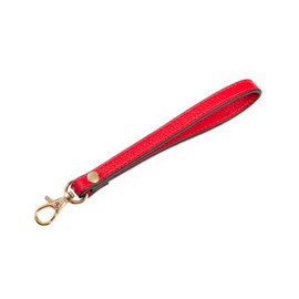 Yzks Wristlet Strap, Genuine Leather Keychain Wristlet KeyChain Hand Strap for Wallet Purse Clutch Cellphone Keychains Key (4 Red A)