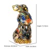 Nupuyai Rainbow Stone Resin Rabbit Bunny Statue, Stone Rabbit Figurines