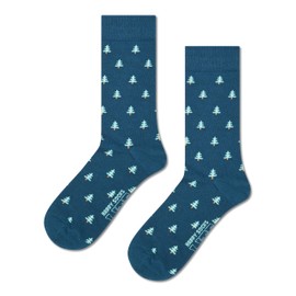 Happy Socks Basics Collection- Trees,Clouds,Mushroom,Bike Design Crew Socks-5-Pack for Men and Women-Size Medium/Large