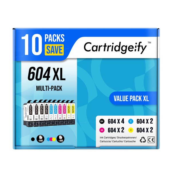Cartridgeify 10 x 604XL Printer Cartridges Compatible with Epson 604