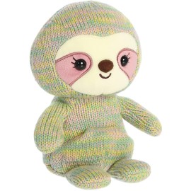 Aurora® Snuggly Cozyroos™ Sloth Stuffed Animal - Tactile Stimulation - Irresistible Cuteness - Green 9.5 Inches