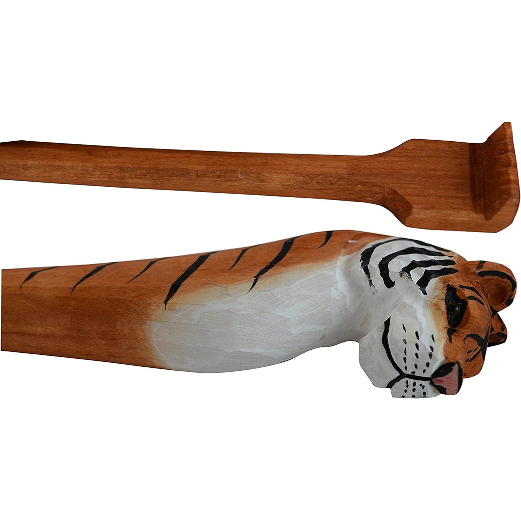 Back Scratcher Hand Crafted Animal for Men Women Wooden Backscratcher (Tiger)