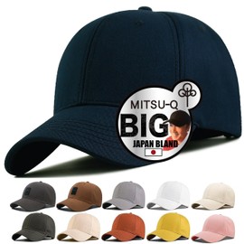MITSU-Q Men's Hat, Hat, Cap, Men's, Large Size, Extra Large, 26 inches (66 cm), UV Protection, Formaldehyde Tested, Deep Fit, 2 Types Mesh and All-Season, navy