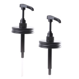 Mason Jar Syrup Honey Sauce Dispenser Pump Lid For Wide Mouth Mason Canning Coffee Syrup Condiment Pump Top Lid Food Grade Airtight & Leak (Jar Not Included)