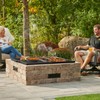 only fire Foldable X-Marks Fire Pit Cooking Grate, Outdoor Square