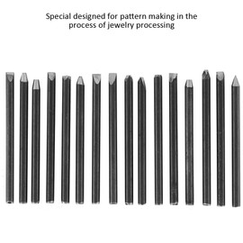 Long Lasting Metal Jewelry Anvil Chisel,Anvil Chisel Equipment Kit,High Hardness Steel Punches Set,Metal Stamping Tools DIY Craft Tool,for Jewelry Processing Making Carving Tools (16 Sticks)