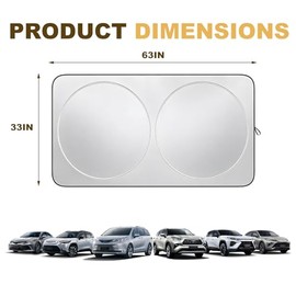 Parasol para parabrisas de coche, bloqueador de calor para ventana delantera, visualización solar plegable, parasol frontal para vehículo para protecc