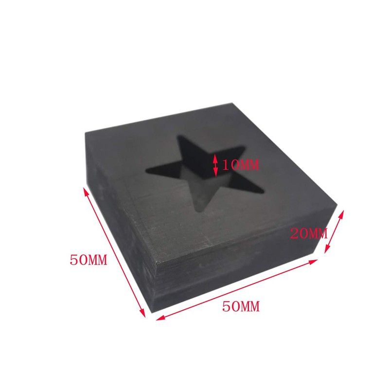 OTOOLWORLD Star Graphite Casting Ingot Mold Metal Refining Scrap Gold