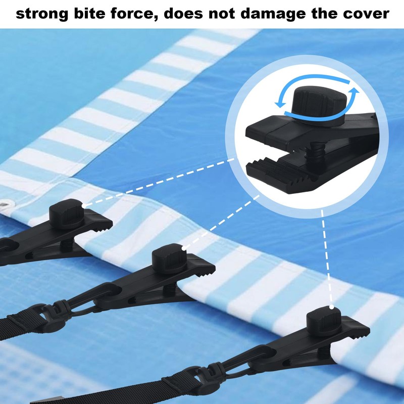 24pcs Pool Solar Cover Reel Attachment Kit, Inground Above Ground