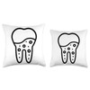 Tartar Plaque Calculus Tooth Dental Specialist Dentist Throw Pillow