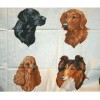AKC AMERICAN KENNEL CLUB DOG APPLIQUES PANEL COTTON FABRIC 34X44