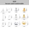 Nkwuire 12 Styles 600 Pcs Earring Backs for Studs, Clear