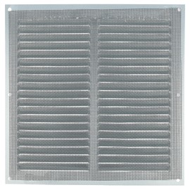 Amig - Square Aluminium Ventilation Grille with Mosquito Net | Ventilation Grille for Air Outlets | Ideal for Kitchen and Bathroom Ceilings | Dimensions: 200 x 200 mm | Colour: White