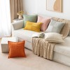 MIULEE Corduroy Cushion Covers Pack of 2 Decorative Modern Patchwork