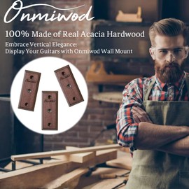 Guitar Wall Mount 3 Pack, Acacia Hardwood Guitar Hanger, U-Shaped Guitar Wall Hanger Mount, Guitar Holder Hook Stand Wall for Acoustic, Electric Guitar, Banjo, Bass, for Guitar Player Men Boy