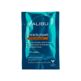 Malibu C Miracle Repair Hair Reconstructor, Blonde Enhancer (1 Packet) - Nourishing Hair Repair Treatment for Damaged Blonde Strands - Relieves Hair Discoloration