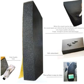 Elfin 39'' x 78.8'' x 1'' Thick Self-Adhesive Fireproof High Performance Sound Insulation and Heat Insulation Foam