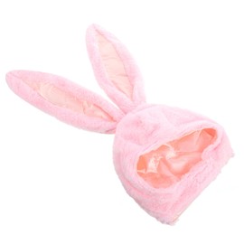 Ciieeo Adorable Pink Bunny Ears Hat Full Coverage Photo Props Party Headgear for Cosplay Birthday Festivals Warm Comfortable Easy Wear