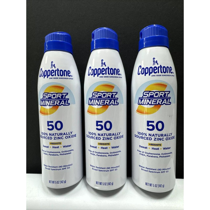 Coppertone 3x Coppertone Sport Mineral Spray Sunscreen(Exp0