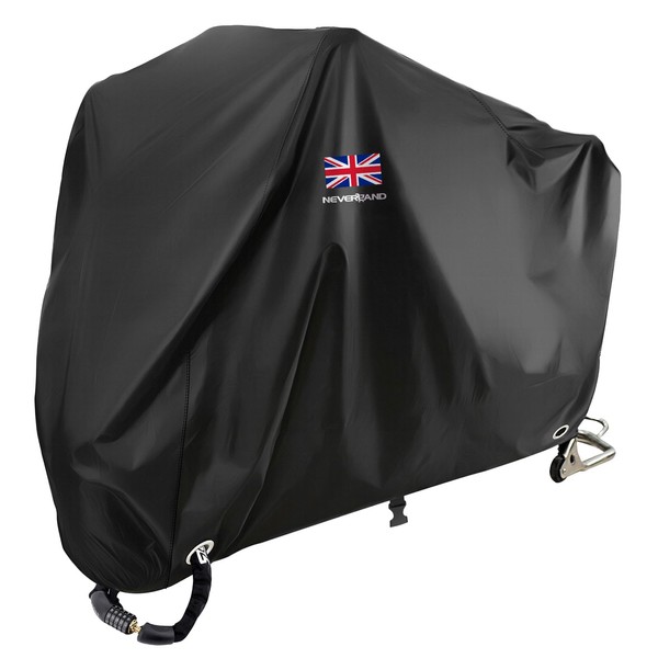 NEVERLAND Motorbike Cover Waterproof XXL Motorcycle Cover with Lock Holes