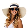 powerking Wide Brim Straw Sun Hat, UV Protection Summer Hat