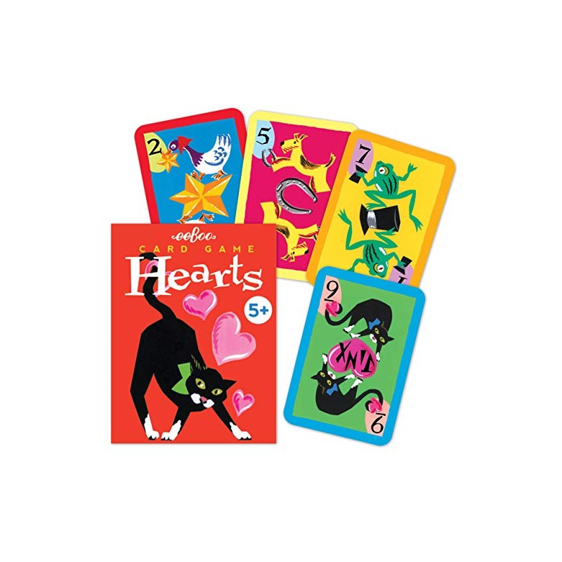eeBoo Hearts Playing Card Game