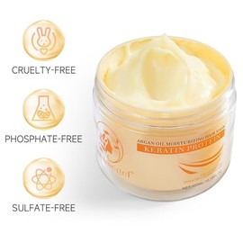 Mascarilla para Cabello con Colágeno y Aceite de Argán – Reparación Profunda e Hidratación Intensa, Tratamiento para Cabello Seco y Dañado, Apta para 