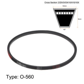 sourcing map O-560 V-Belt Drive Belt 560 mm Rubber for Energy Transfer