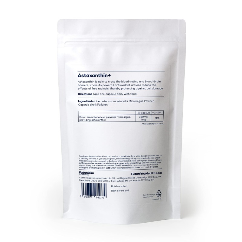 Astaxanthin+ High Strength Astaxanthin Natural Antioxidant - 28 Vegan Capsules