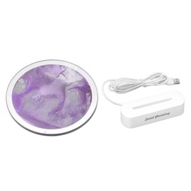 Quicksand Painting Light USB Plug in Eye Protection Art Decoration Moving Sand Table Lamp for Bedroom Living Room Purple