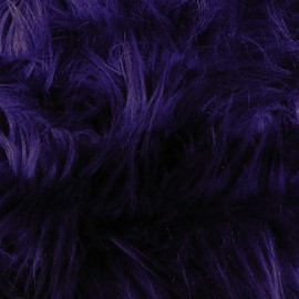Faux Fake Fur Long Pile Luxury Shaggy Square Patches/Craft, Sewing, Cosplay, Costume, Decorations/Sold by Piece (Purple, 15" X 15")