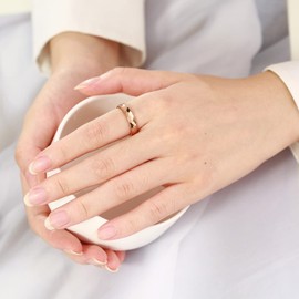 LXBQYSTO 4mm 6mm Hammered Tungsten Carbide Ring For Men Women Plain Domed High Polished Wedding Bands Engagement Ring Size 5-15 (12, 6-Rose Gold)