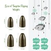 16 Pcs Tungsten Fishing Weights for Bass Fishing Pitching and