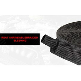 Jdtccable 10 FT 1.2 inch 2:1 Heat Shrinkable Sleeving Heat Shrink Sleeve Abrasion Protection Flexibility Wiring Harness Cable Sheath Tubing