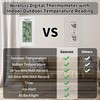 GEEVON Indoor Outdoor Thermometer Wireless Digital Thermometer Room Temperature Gauge