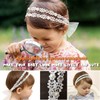 4 Pcs Baby Girl Elastic Headbands Set, Cotton Lace Turban