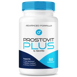 NutraVibe Prostovit Plus – Original Prostate Support with a Clean, Potent Blend to Help Maintain Urinary Flow, Bladder Comfort & Daily Men's Wellness | Prostovit + Easy-to-Swallow Pills (60 Capsules)