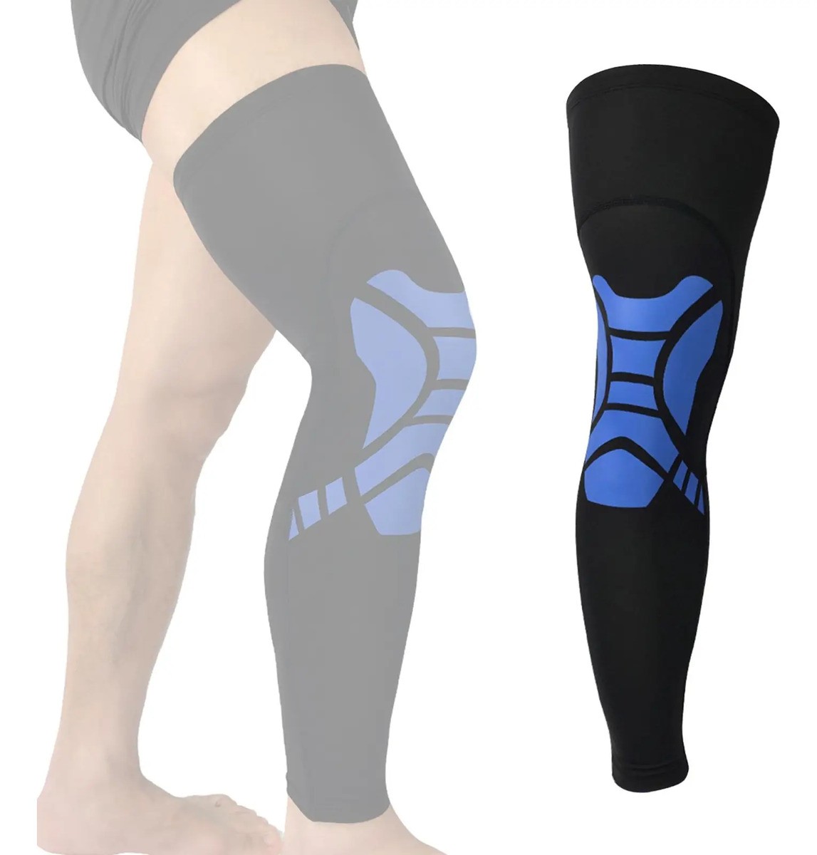 2 Compression Springs Knee Stabilizers Black And Blue M