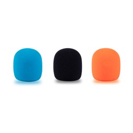 CaTeFo Interview GO Foam Color Windscreen for Rode Wireless Go Handheld Adaptor Replacement Spongue Pop filter Microphone Foam Cover Wind Screen 3pcs Blue Orange Black