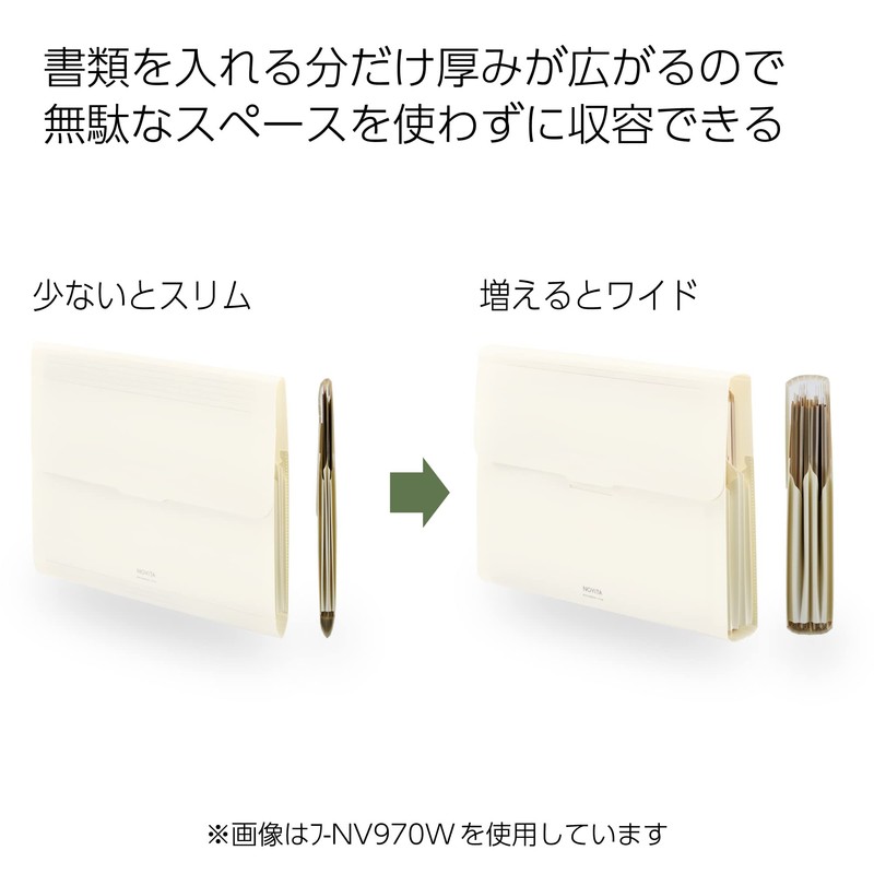 Kokuyo Novita Document File A4 12 Pockets, Leaf Green, F-NV970G