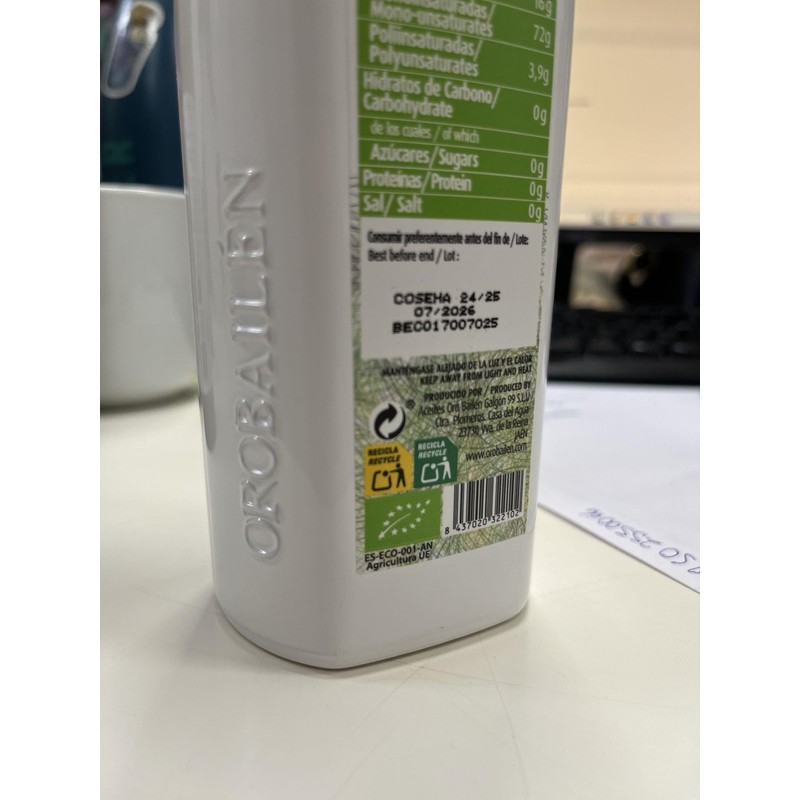 ORO BAILEN | Extra Virgin Olive Oil Picual | Organic