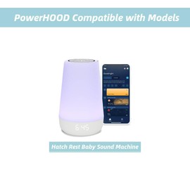PowerHOOD 5V AC/DC Adapter Compatible with Hatch Rest Baby Sound Machine Night Light 2nd Gen HBREST2 Model Meic MN0063-L050100 Sleep Trainer Time-to-Rise Alarm Clock White Noise Soother Power Supply