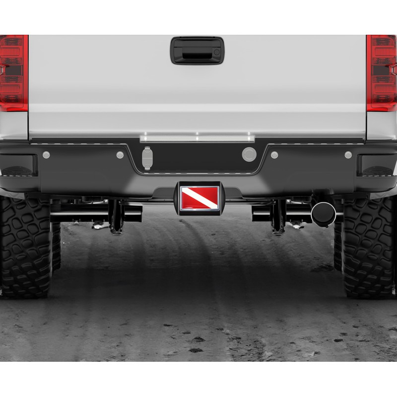 Elektroplate Scuba Dive All Metal Black Hitch Cover for Trucks