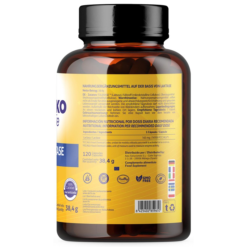 Ultra Lactase 16500 FCC, Fast Effect, High Bioavailability, Lactose Tablet,