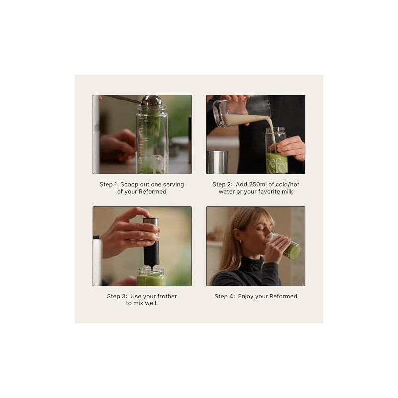 Reformed Vanilla Collagen Matcha Powder - Smooth & Creamy Drink