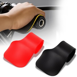 BBTO 2 Pcs Motorcycle Cruise Assist Cruise Control Grip American Flag Decal Black/Red Wrist Hand Grips Handlebar for Scooters, Electric Bike(Black,Red)