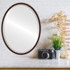OVALCREST - Oval Wooden Beveled Wall Mirror for Home Decor,