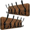 WEBI Rustic Coat Rack Wall Mounted,Wood Coat Hanger Wall,5 Coat