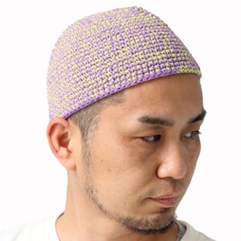 regnuu Islamic Hat, Men's, Summer, Knit Hat, Islamic Watch Cap, Islamic Cap, Senior, Summer Knit Hat, 100% Cotton, Spring, Summer, Inner Cap, D Marble Type