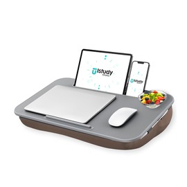 Lap Desk, Lap Desk for Laptop with Cushion, Laptop Lap Desk,Fits up to 17 in Laptop,Removable and Washable,Laptop Desk for Bed,Couch, Home Office,Coffee,ISTUDYNITURE(Large)